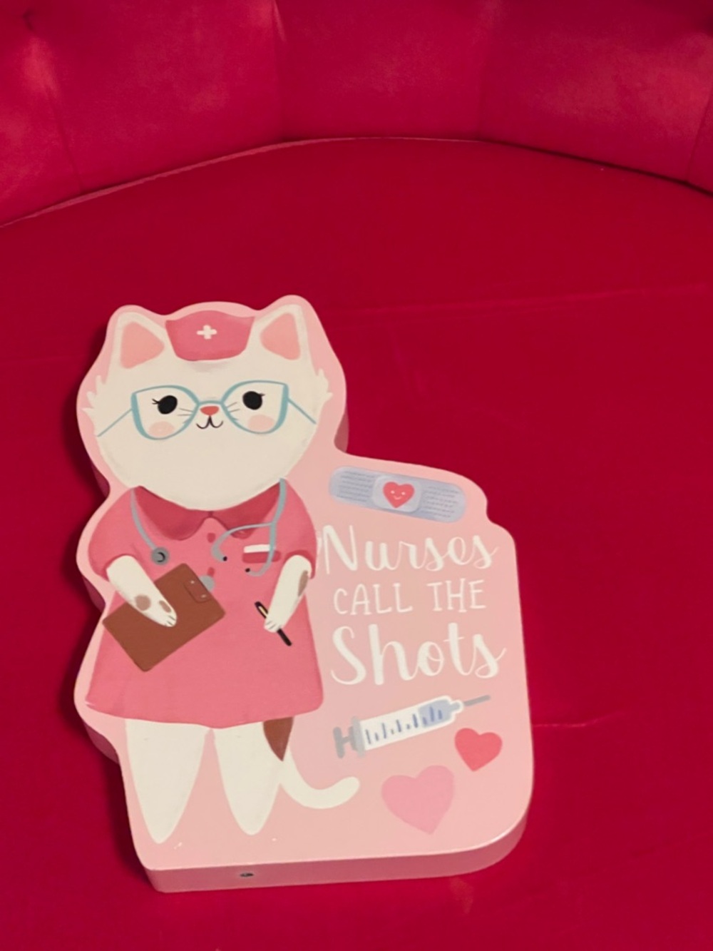 Pink Nurse Cat Decorative office decor